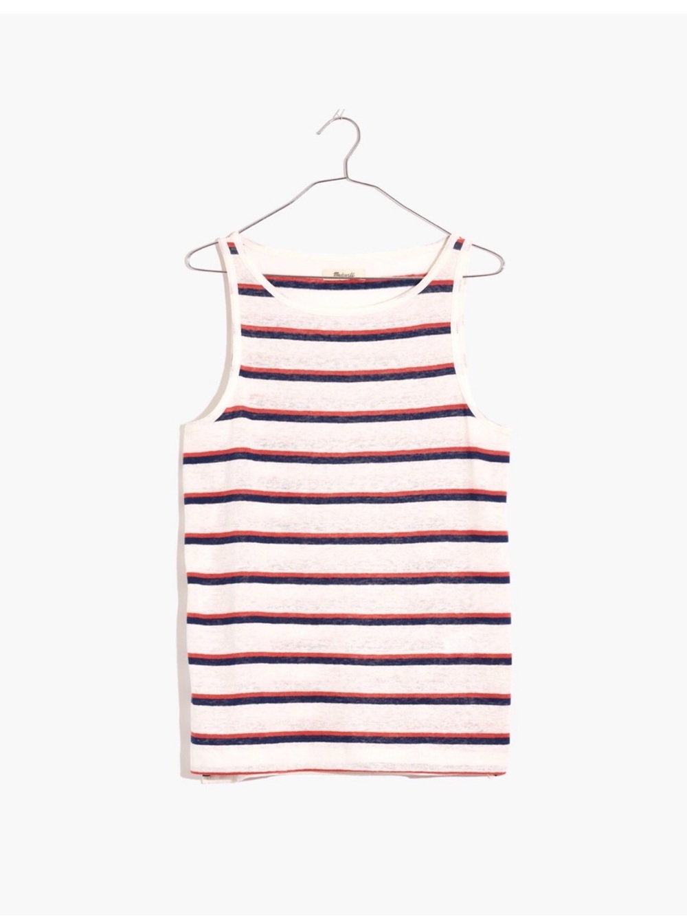 Madewell Linen Tank Top in Lighthouse Stripe - Picture 4 of 9